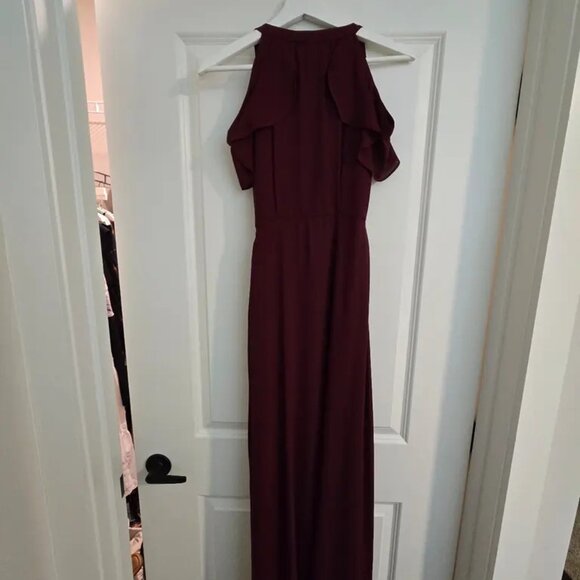 Formal burgundy long dress - Picture 2 of 2